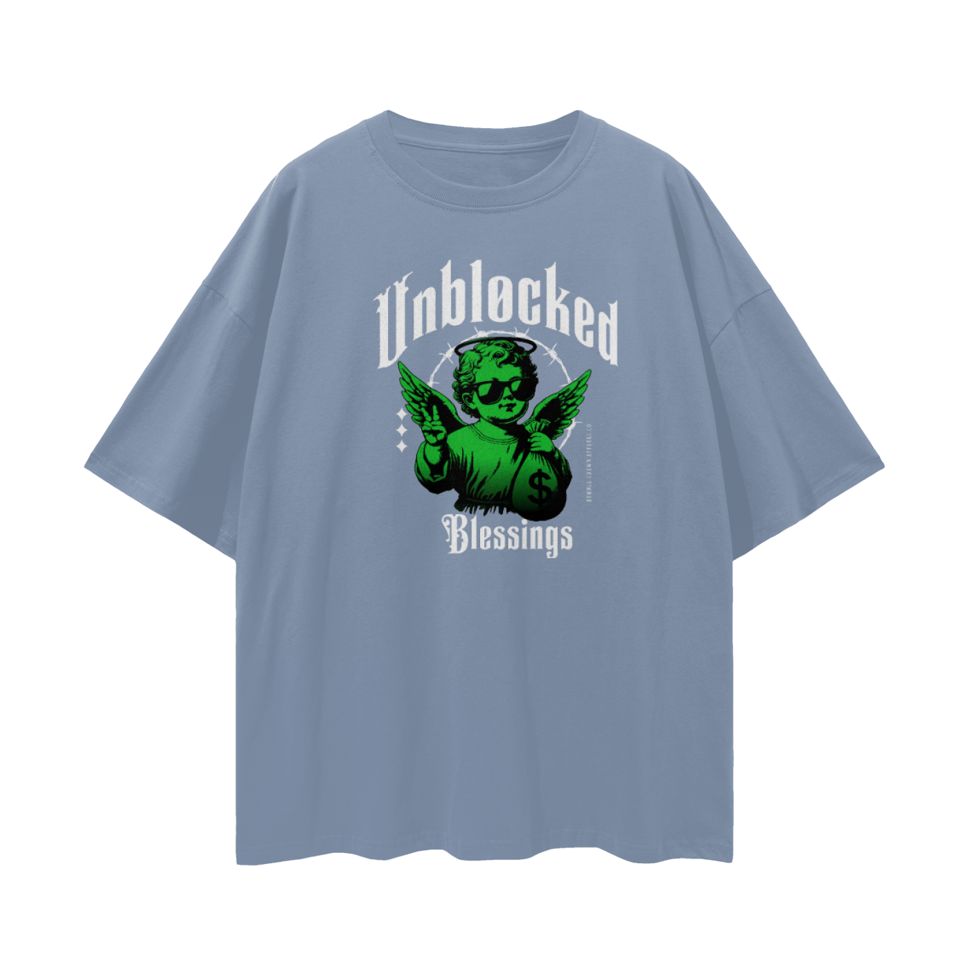 Unblocked Blessings Oversize Deep Drop Shoulder Tee - 190 GSM