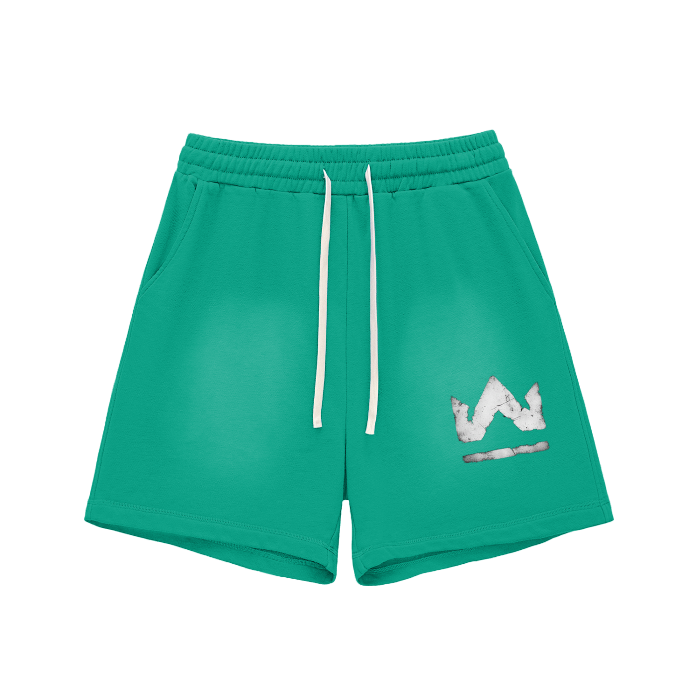 Humble Crown Vision Sun Fade Raw Edge Cotton Shorts