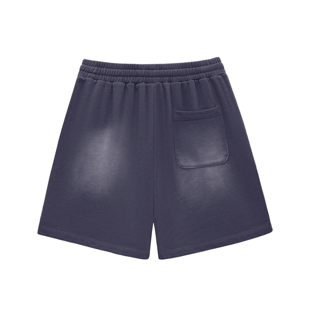 Humble Crown Vision Sun Fade Raw Edge Cotton Shorts
