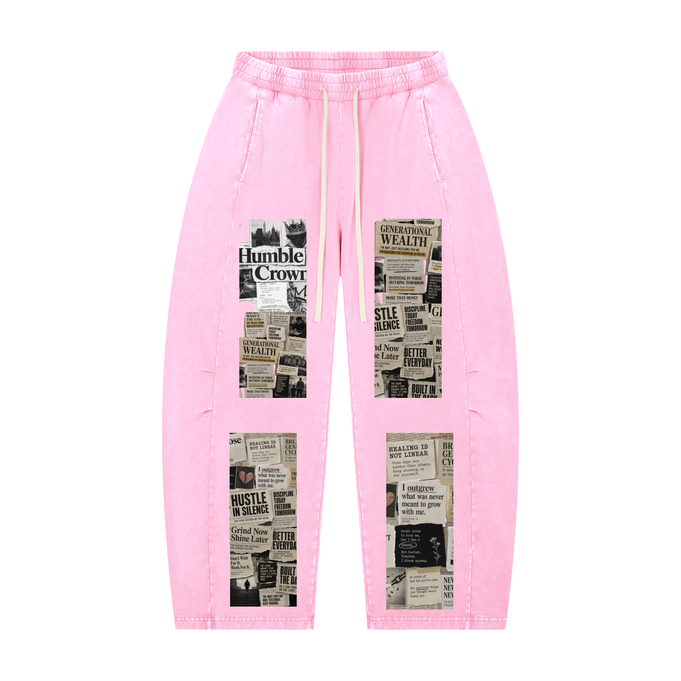 Humble Crown Mineral Wash Barrel Leg Pants