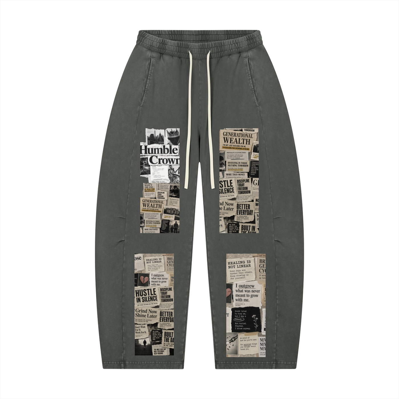 Humble Crown Mineral Wash Barrel Leg Pants