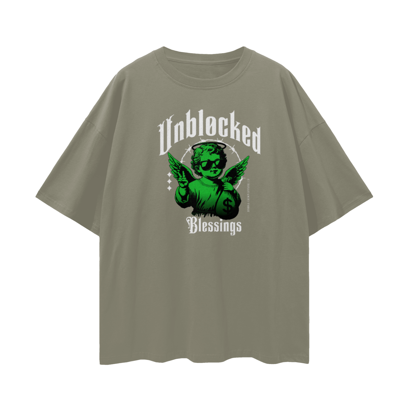 Unblocked Blessings Oversize Deep Drop Shoulder Tee - 190 GSM