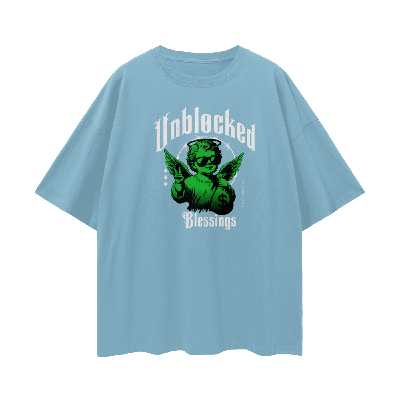 Unblocked Blessings Oversize Deep Drop Shoulder Tee - 190 GSM