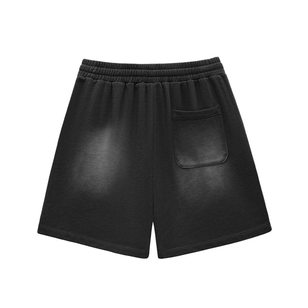 Humble Crown Vision Sun Fade Raw Edge Cotton Shorts