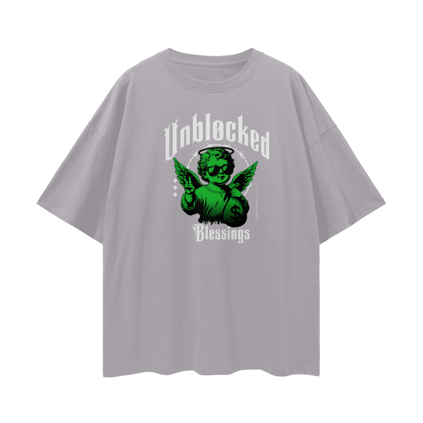 Unblocked Blessings Oversize Deep Drop Shoulder Tee - 190 GSM