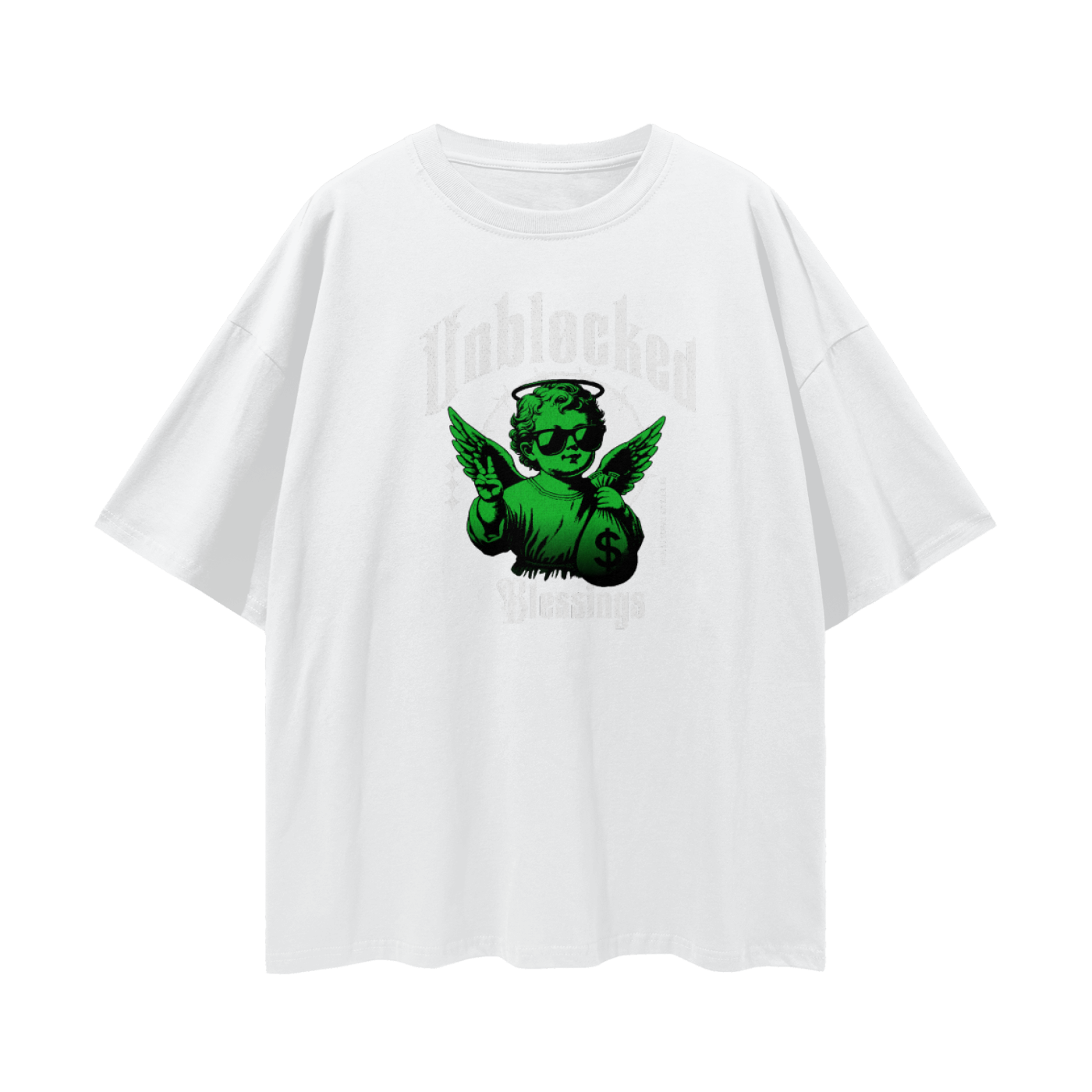 Unblocked Blessings Oversize Deep Drop Shoulder Tee - 190 GSM