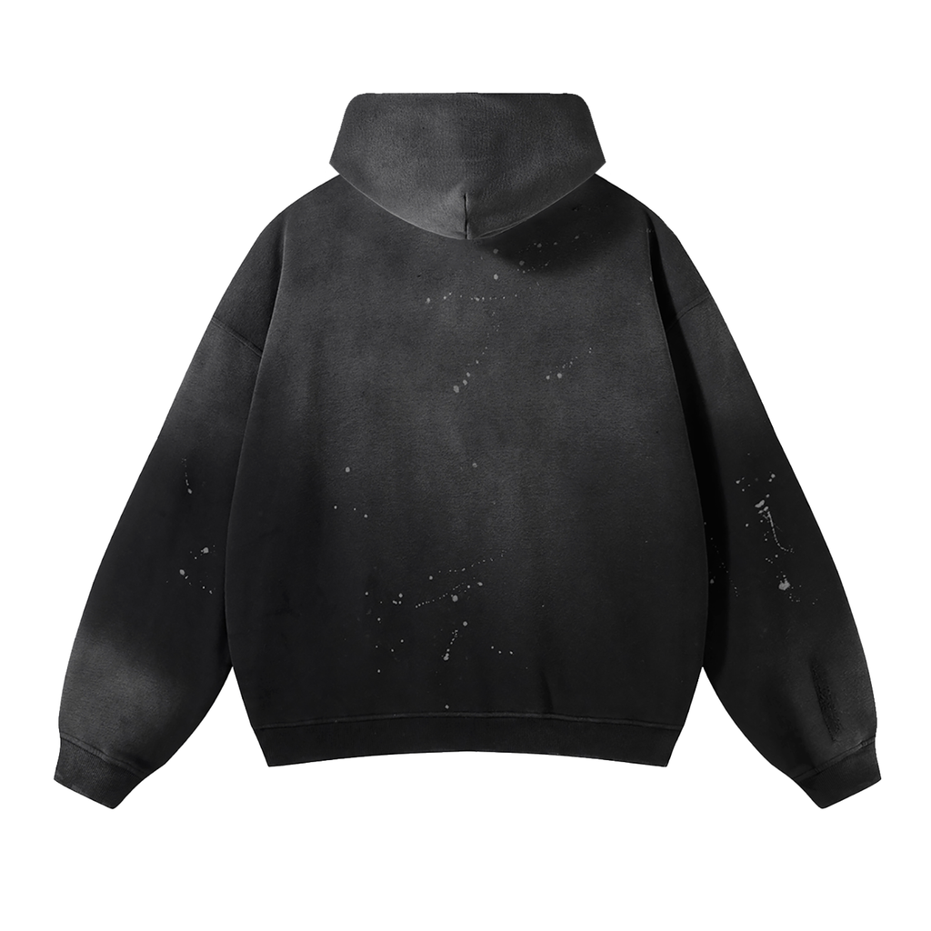 God is good Wash Frayed Fleece Hoodie - 360 GSM