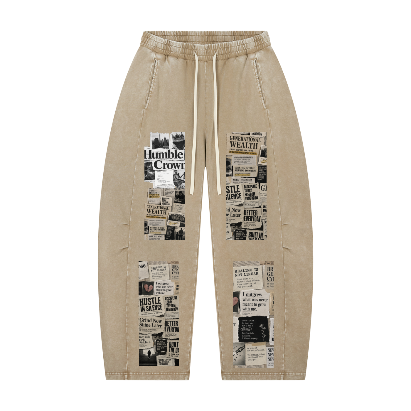 Humble Crown Mineral Wash Barrel Leg Pants