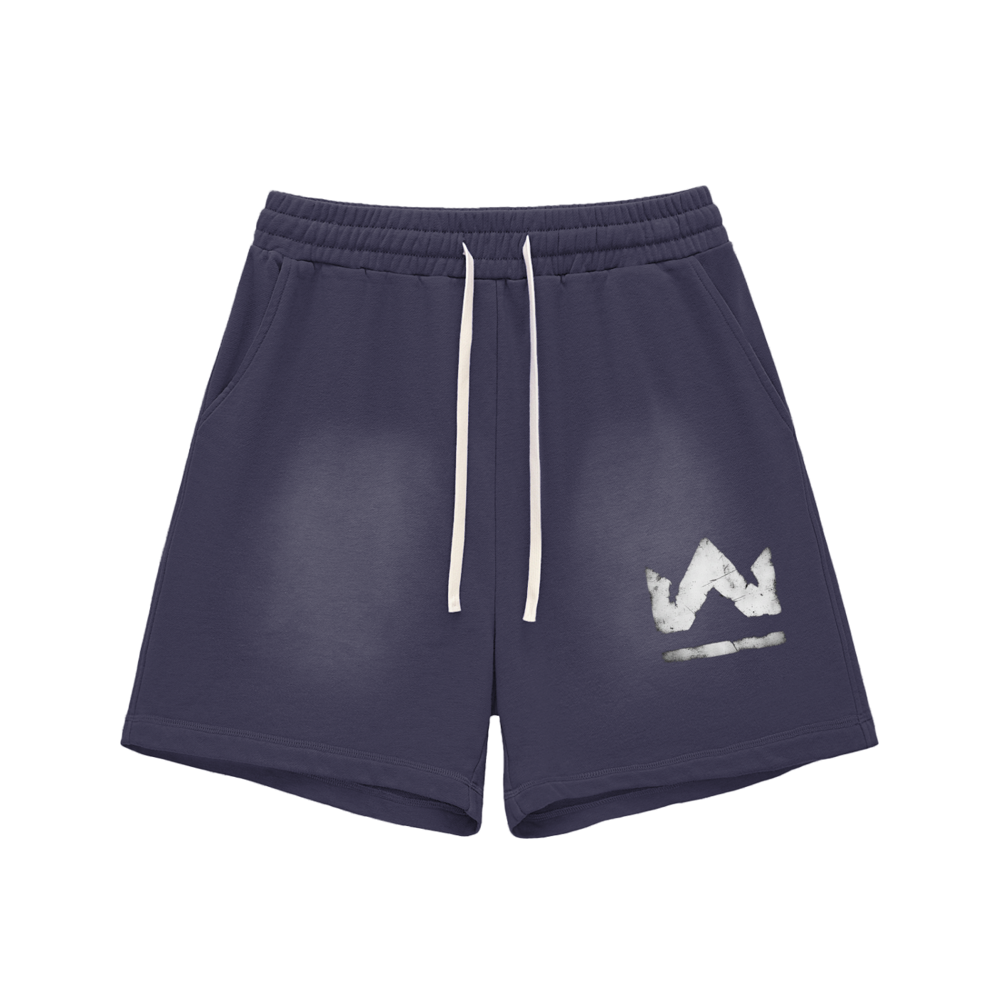 Humble Crown Vision Sun Fade Raw Edge Cotton Shorts