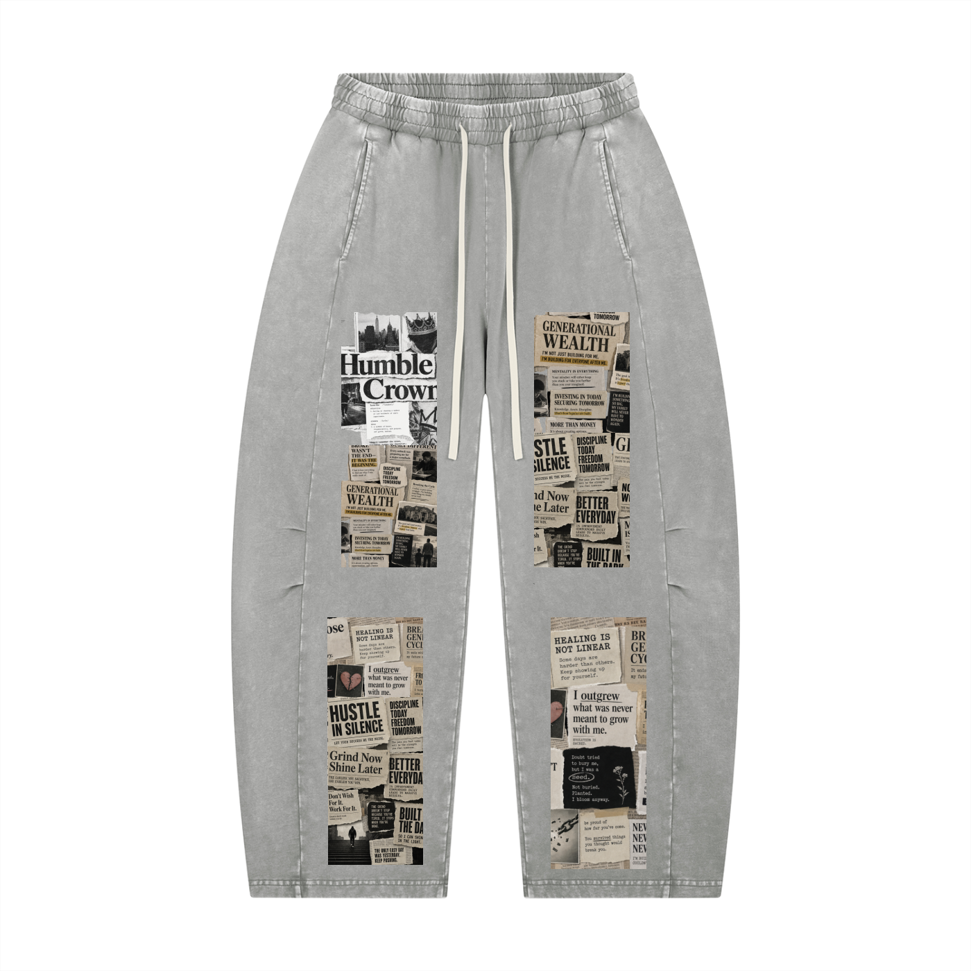 Humble Crown Mineral Wash Barrel Leg Pants