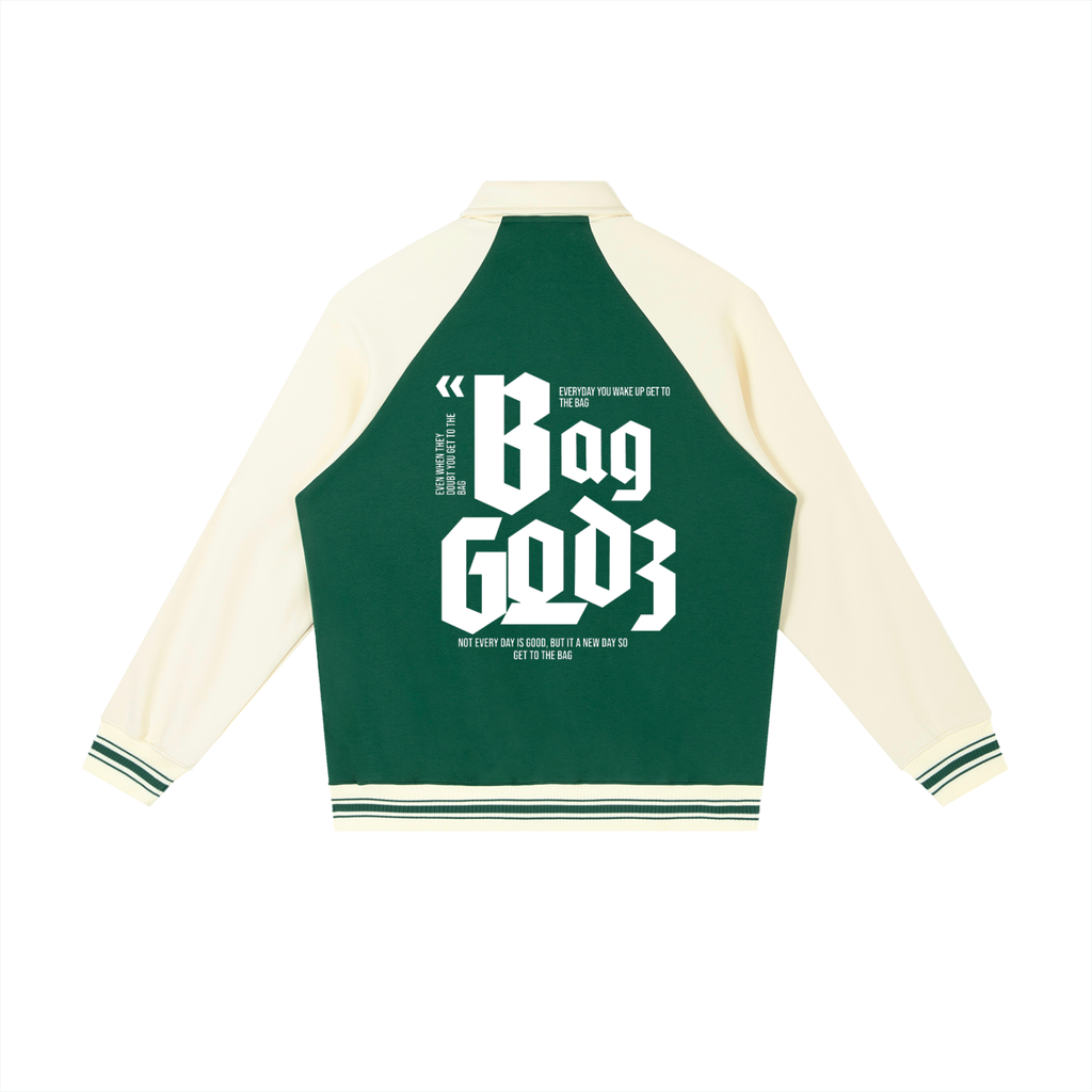 Humble Crown Bag Godz Raglan Sleeve Baseball Jacket