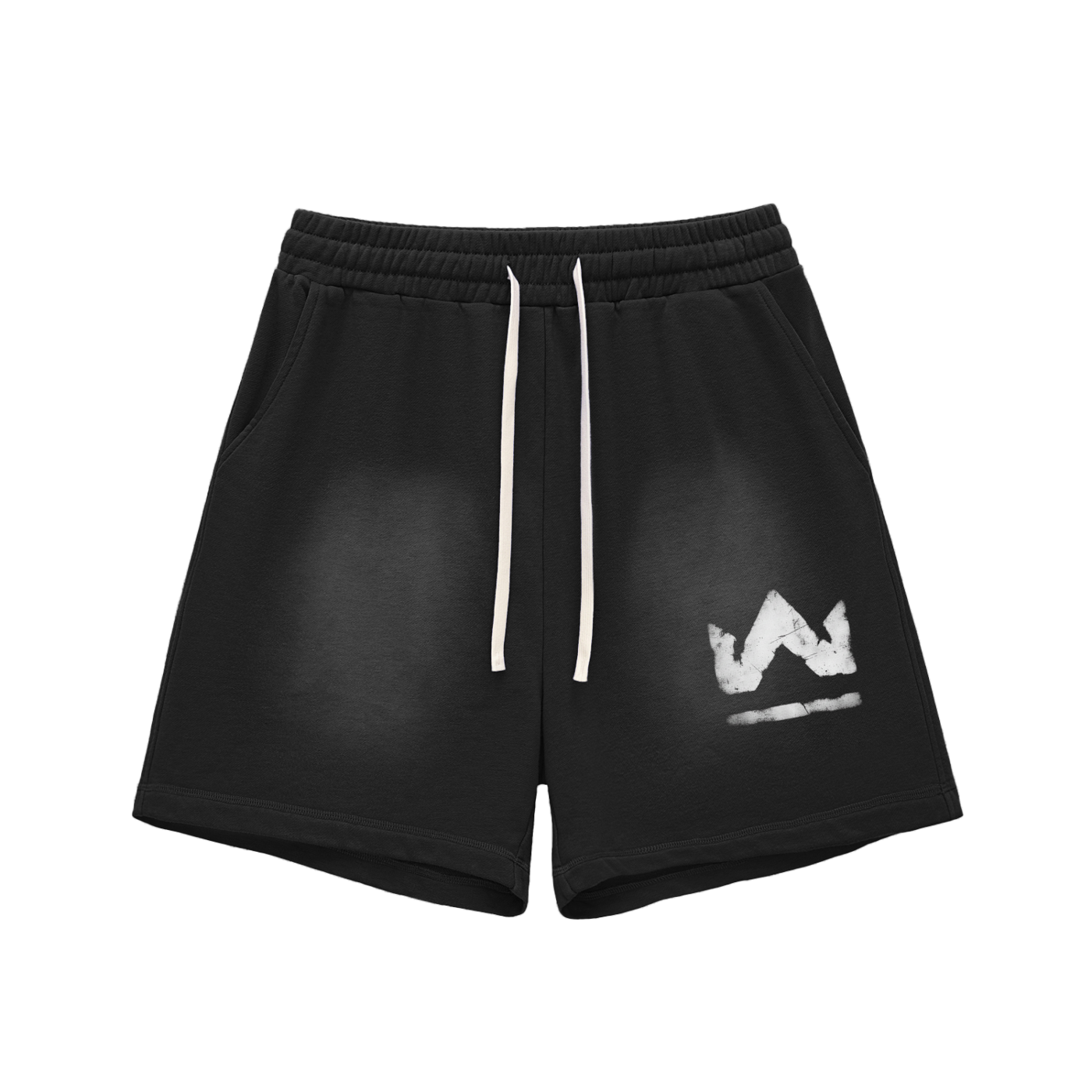 Humble Crown Vision Sun Fade Raw Edge Cotton Shorts