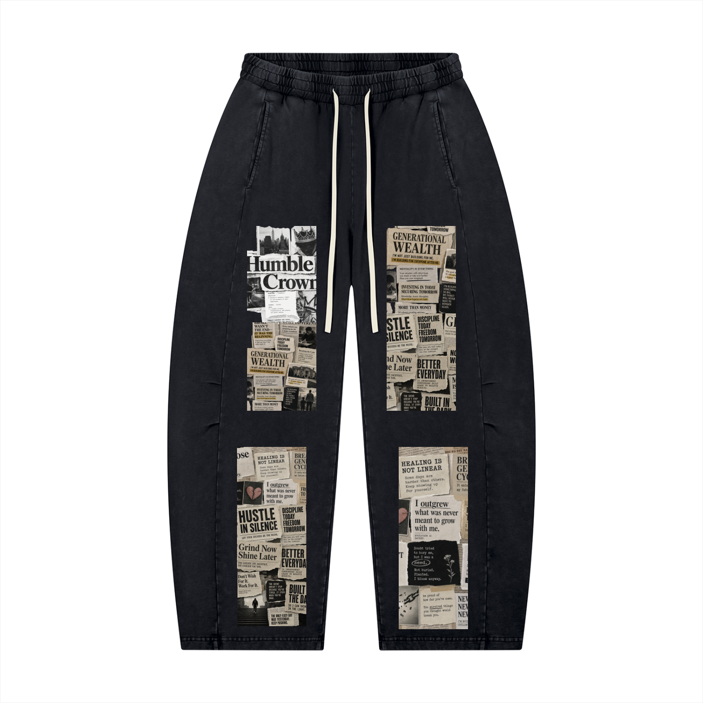Humble Crown Mineral Wash Barrel Leg Pants