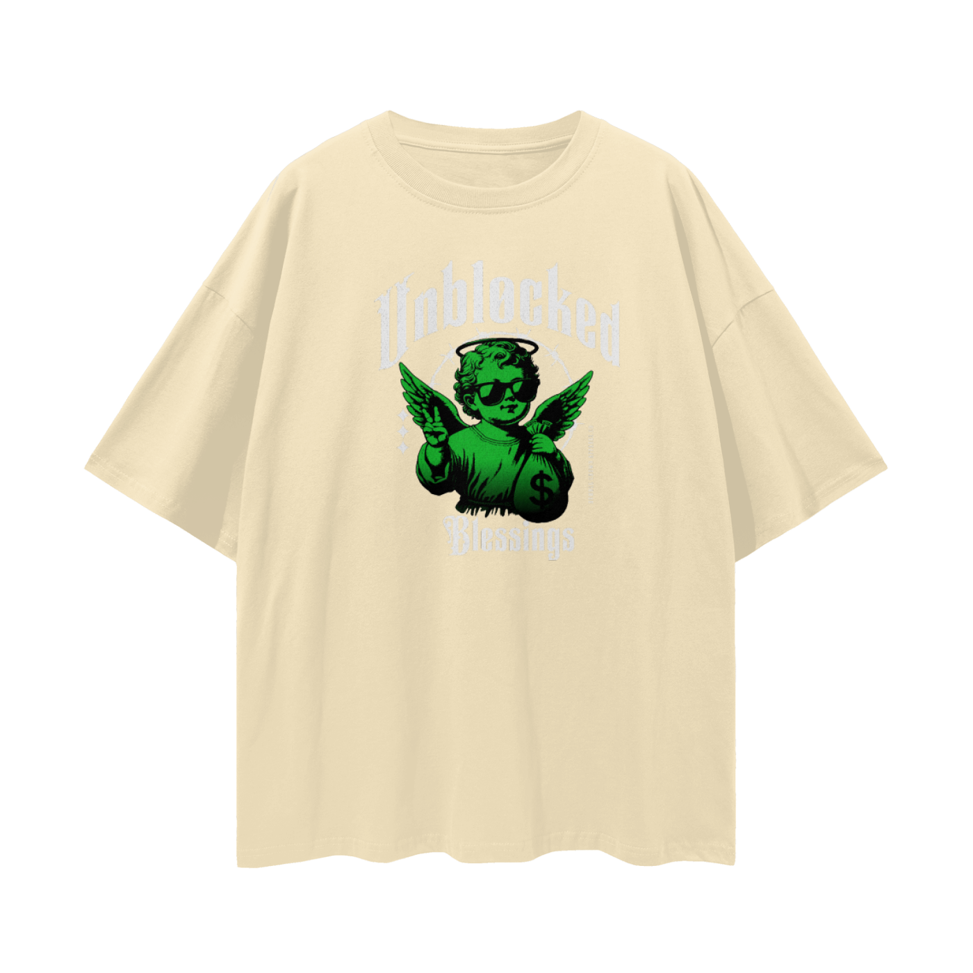 Unblocked Blessings Oversize Deep Drop Shoulder Tee - 190 GSM