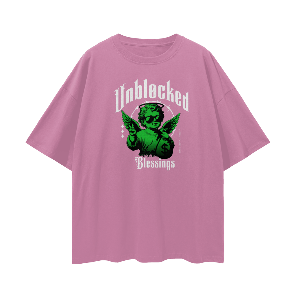 Unblocked Blessings Oversize Deep Drop Shoulder Tee - 190 GSM
