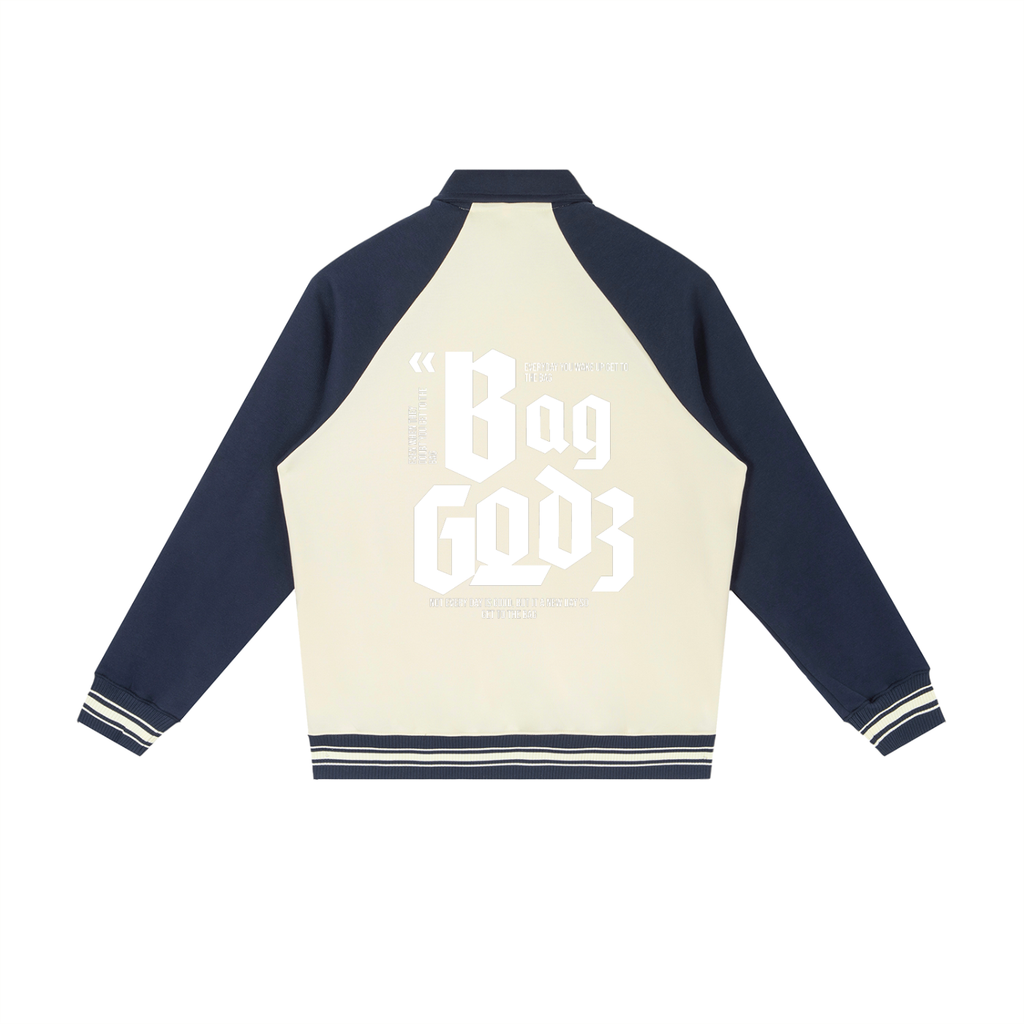 Humble Crown Bag Godz Raglan Sleeve Baseball Jacket