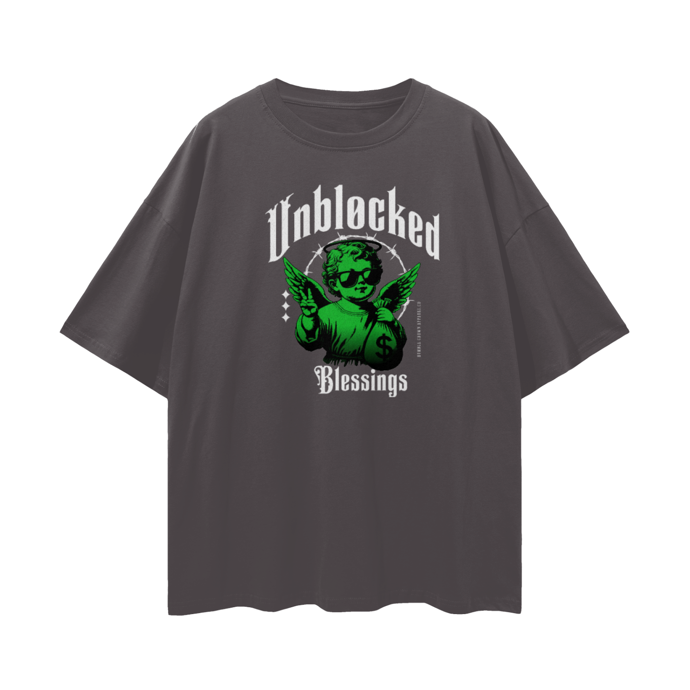 Unblocked Blessings Oversize Deep Drop Shoulder Tee - 190 GSM