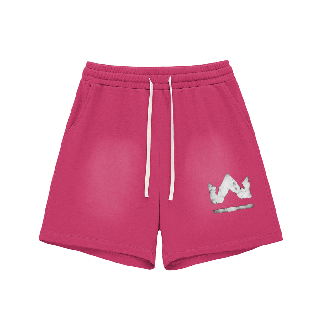Humble Crown Vision Sun Fade Raw Edge Cotton Shorts