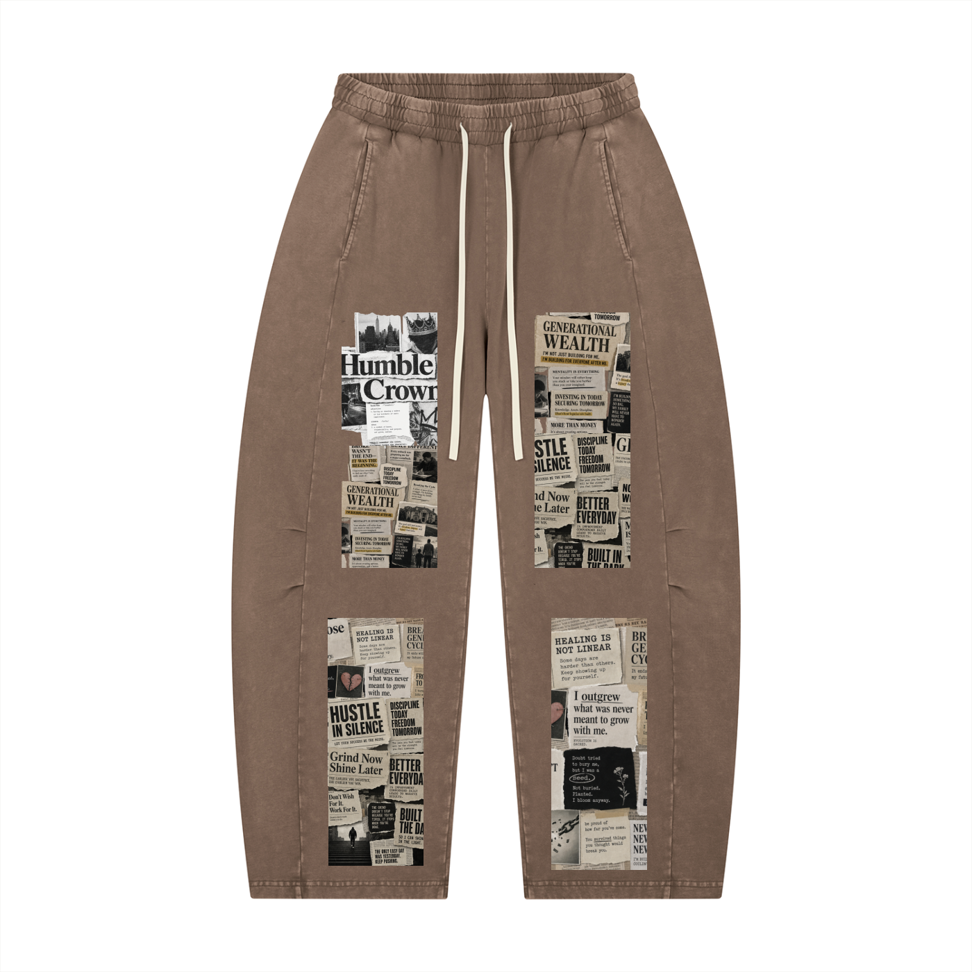 Humble Crown Mineral Wash Barrel Leg Pants