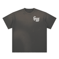 Sacred Wounds Hand-Frayed Sunfade Paint Splatter T-Shirt