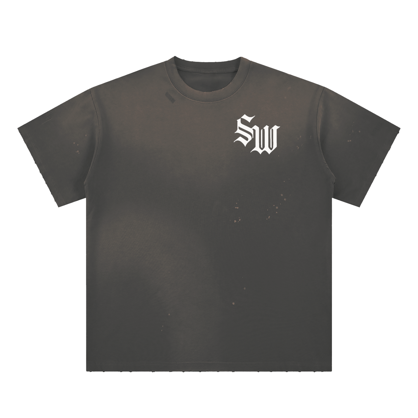 Sacred Wounds Hand-Frayed Sunfade Paint Splatter T-Shirt