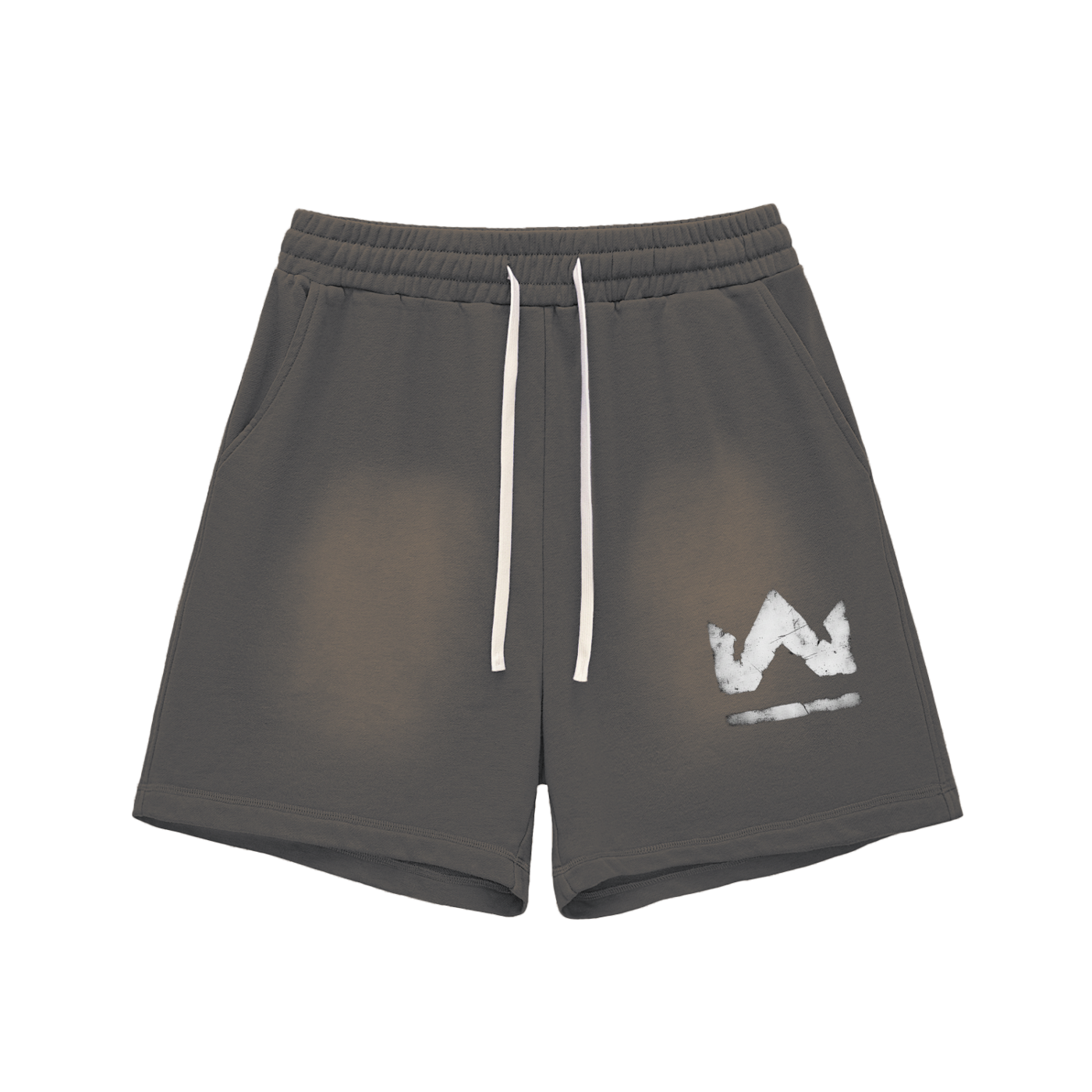 Humble Crown Vision Sun Fade Raw Edge Cotton Shorts
