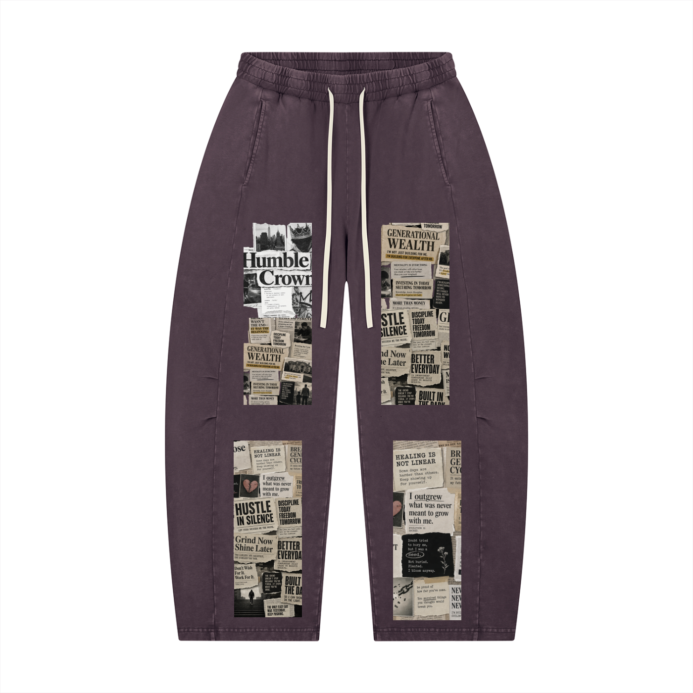 Humble Crown Mineral Wash Barrel Leg Pants