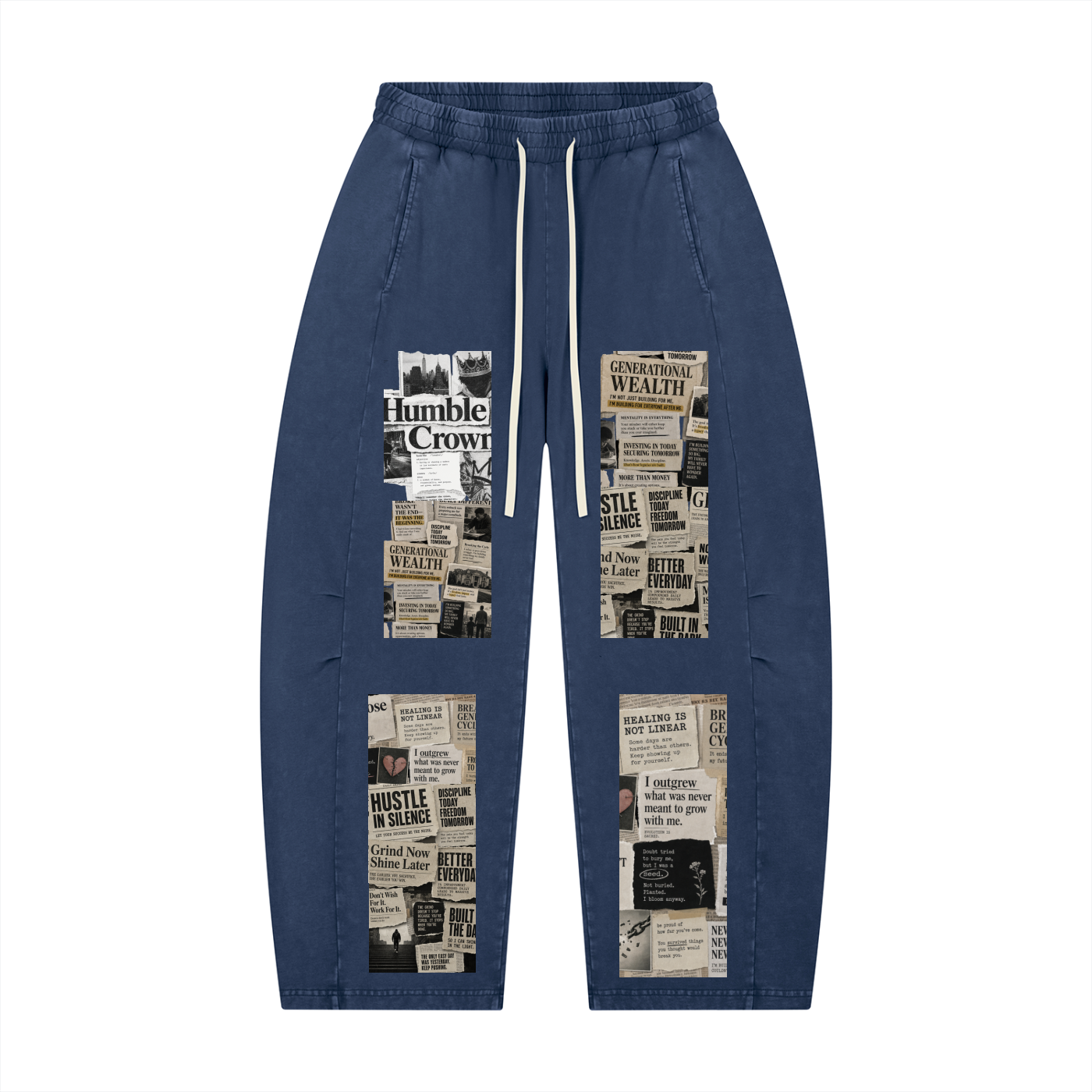 Humble Crown Mineral Wash Barrel Leg Pants